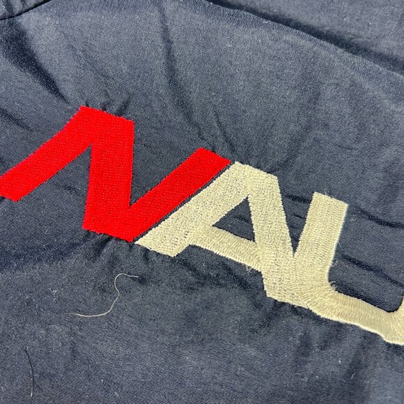 VTG Nautica Challenge Jacket Medium Blue Faded 1/4 Zip Pullover Windbreaker - Picture 12 of 16